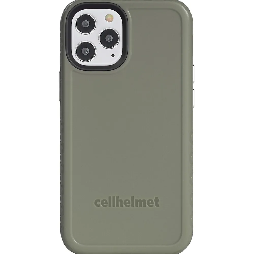 cellhelmet Fortitude Rugged Case for iPhone 12 Pro Max, Shock Absorbing, Olive Drab Green (CHELCFORTI67OD)