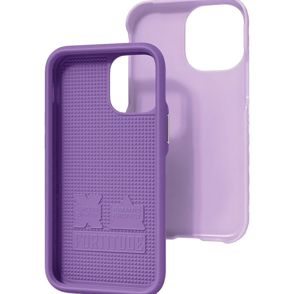 cellhelmet Fortitude Rugged Case for iPhone 12 mini, Shock Absorbing, Purple (CHELCFORTI54LB)