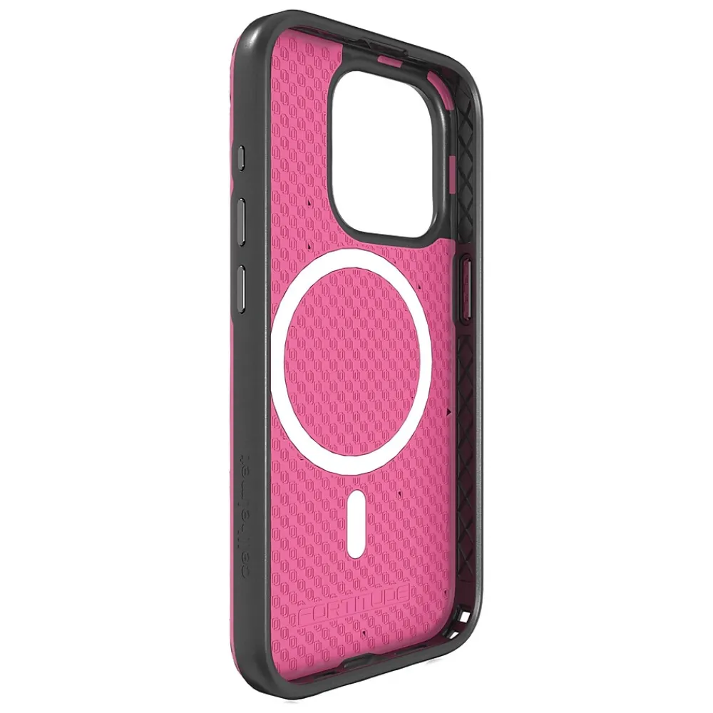 cellhelmet Fortitude Series Magsafe Phone Case for iPhone 15 Pro (6.1"), Vivid Magenta (C-FORT-i15-6.1PRO-MAG)