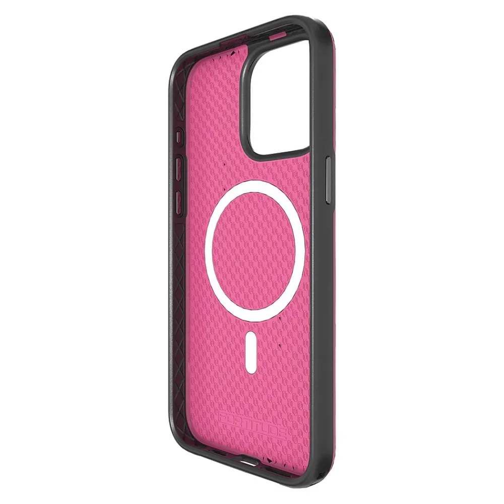 cellhelmet Fortitude Series MagSafe Phone Case for iPhone 15 Pro Max (6.7"), Vivid Magenta (C-FORT-i15-6.7PROMAX-MAG)