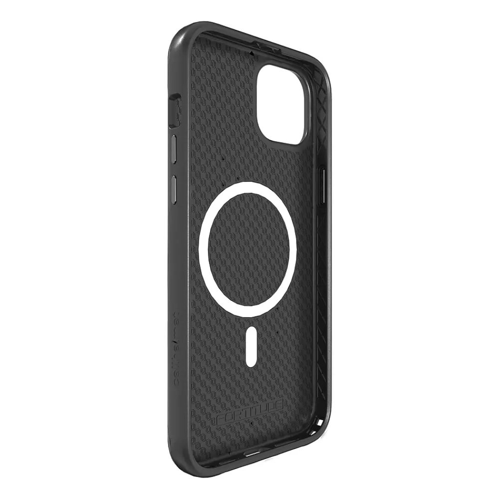 cellhelmet Fortitude Series MagSafe Phone Case for iPhone 15 Plus (6.7"), Onyx Black (C-FORT-i15-6.7PLUS-OB)