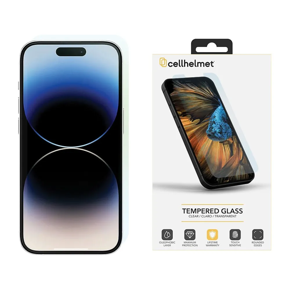 Tempered Glass Screen Protector for iPhone 15 Pro Max (Temp-i15ProMax-67)<cellhelmet