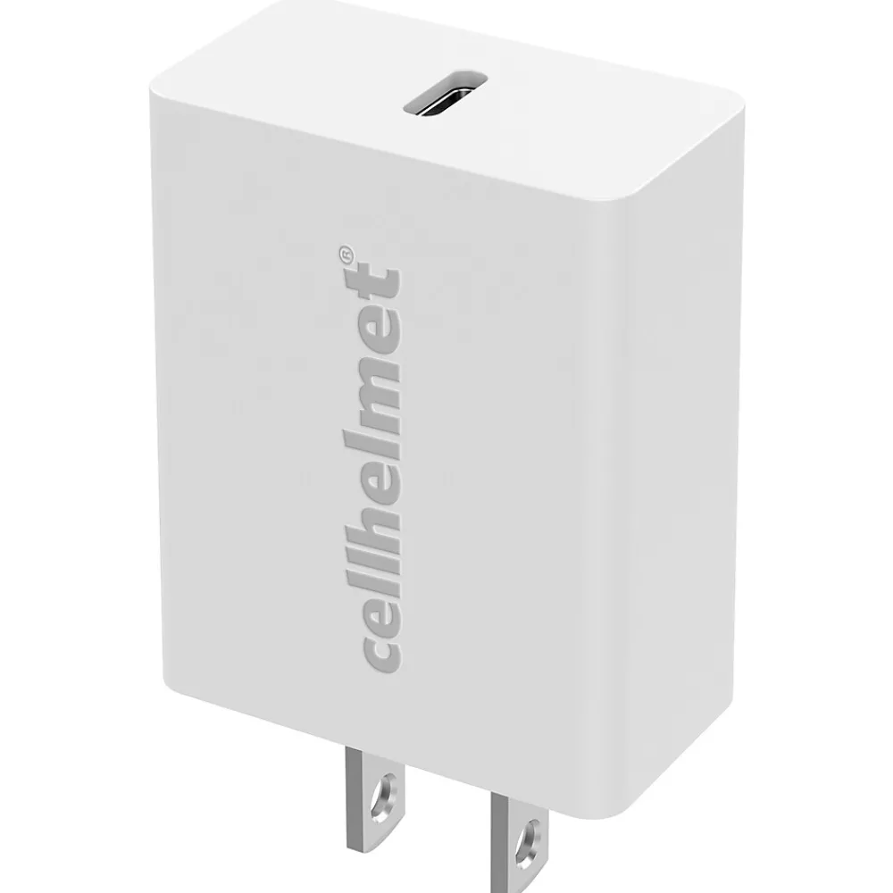 20-Watt Single-USB Power Delivery Wall Charger with USB-C to Lightning Round Cable, 3 Feet (WALL-PD-20W+R-LIGHT)<cellhelmet Clearance