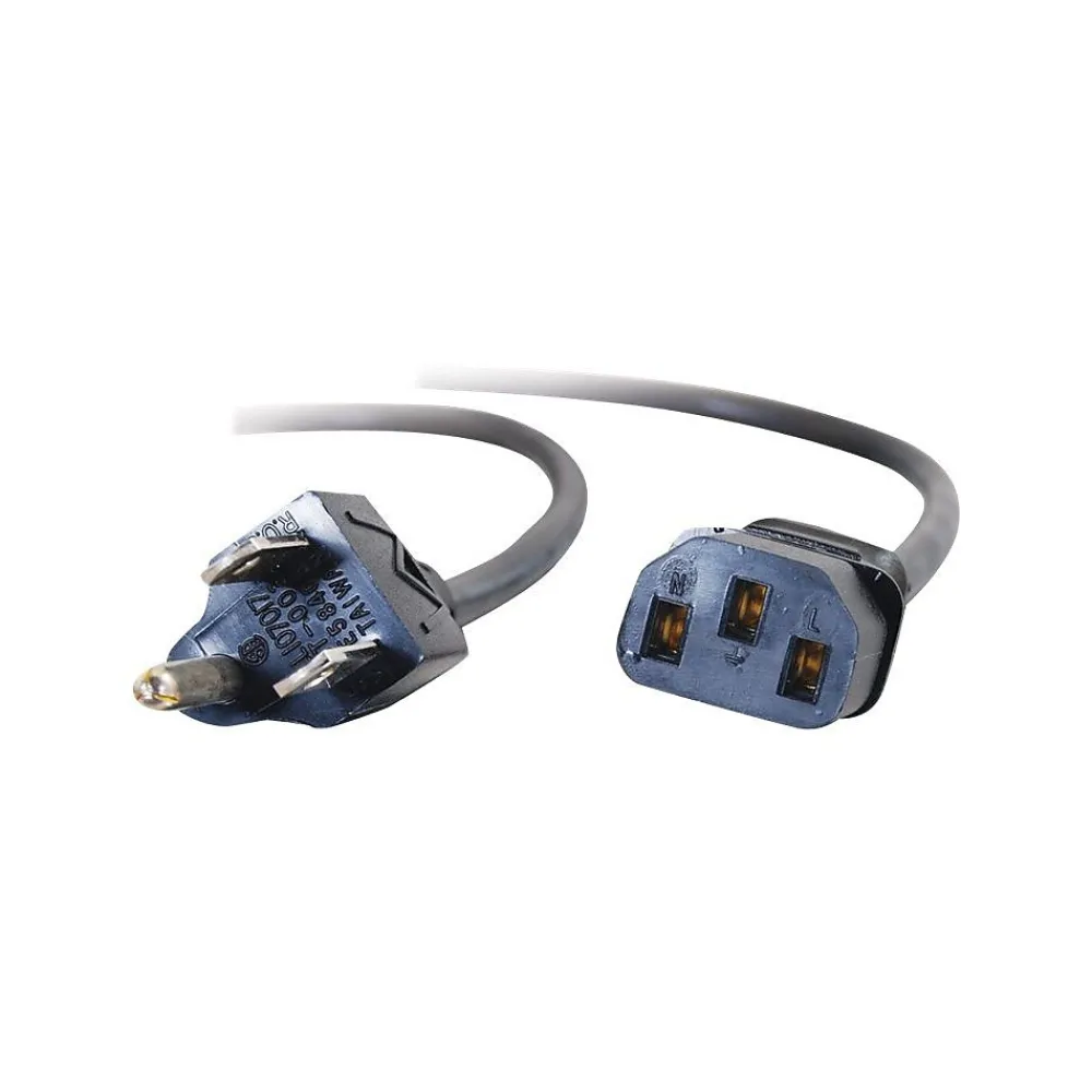 C2G Cables to Go C2G 6' NEMA 5-15P to IEC320C13 Male/Female Universal Power Cord, Black (03130)