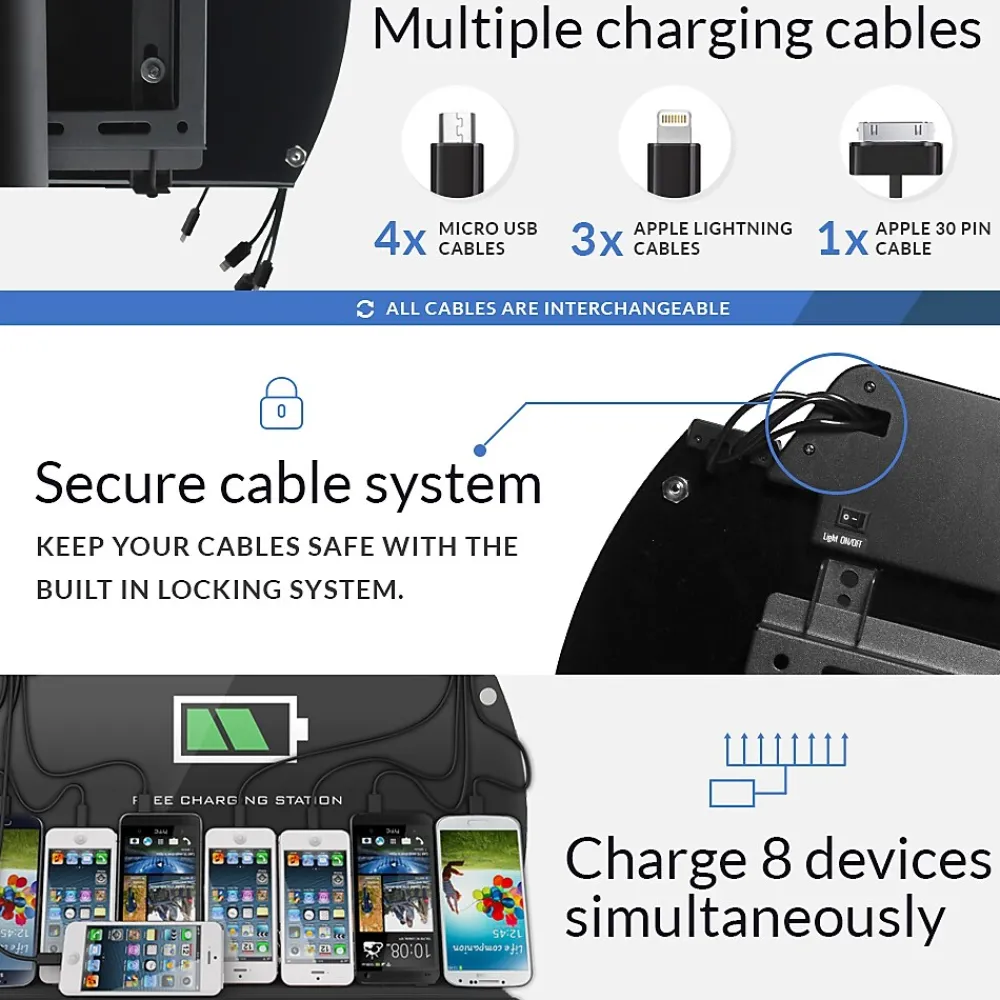 USB Charging Station for Most Smartphones, Black (CT-300061)<ChargeTech Best