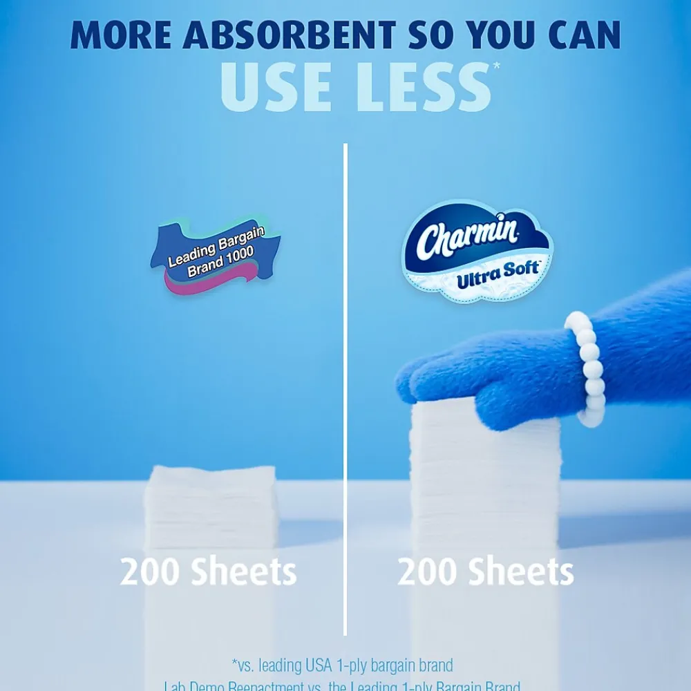 Ultra Soft Super Mega Toilet Paper, 2-Ply, White, 336 Sheets/Roll, 6 Rolls/Pack (08467)<Charmin Sale