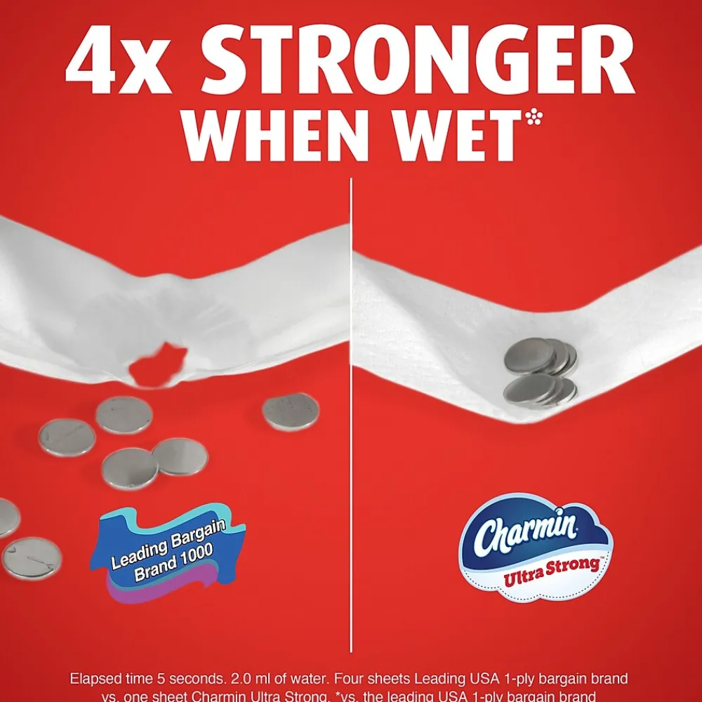 Ultra Strong Mega XL Toilet Paper, 2-Ply, White, 330 Sheets/Roll, 18 Rolls/Pack (04308)<Charmin New