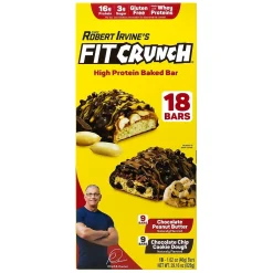 FITCRUNCH Chef Robert Irvine's High Protein Bars, Variety Pack (1.62 oz., 18 ct.)