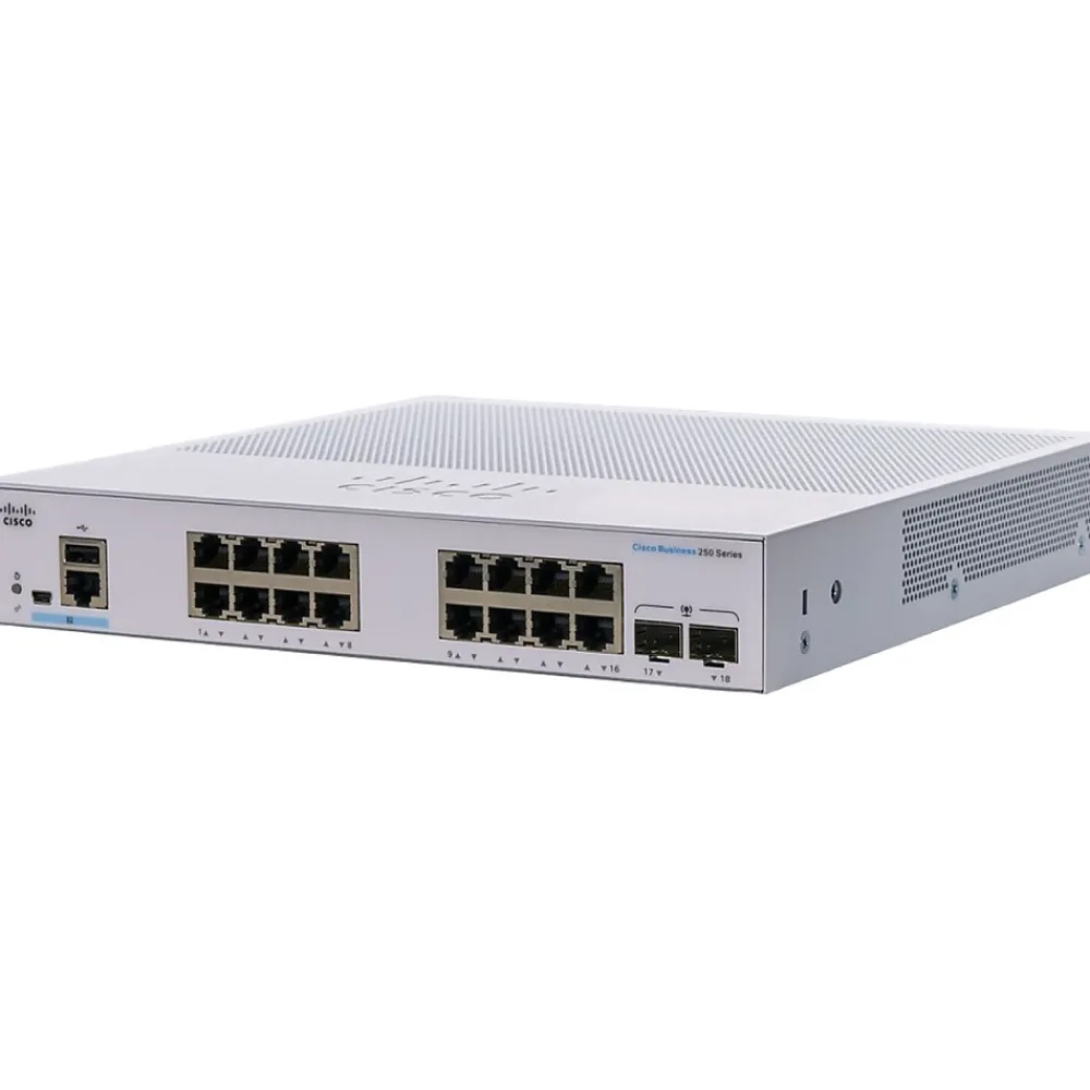 Best Cisco 250 16-Port Gigabit Ethernet Managed Switch, Silver (CBS25016T2GNA)