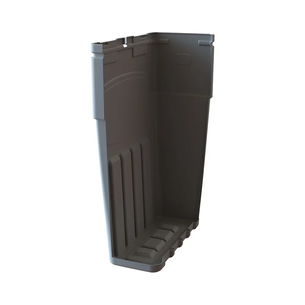 LeanStream Plastic Trash Can, 23 Gallon, Gray (LS1B-002)<CleanRiver Clearance