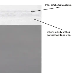 Discount Partners Brand Clear View Poly Mailers, Clear/White, 14-1/2" x 19", 100/Case