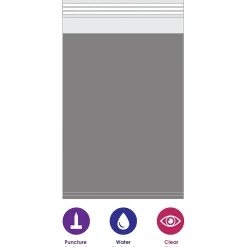 Discount Partners Brand Clear View Poly Mailers, Clear/White, 14-1/2