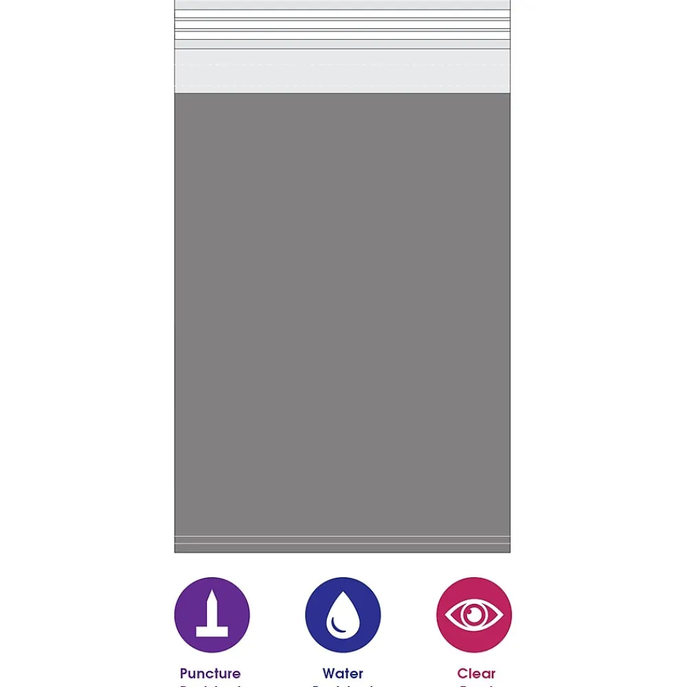 Discount Partners Brand Clear View Poly Mailers, Clear/White, 14-1/2" x 19", 100/Case