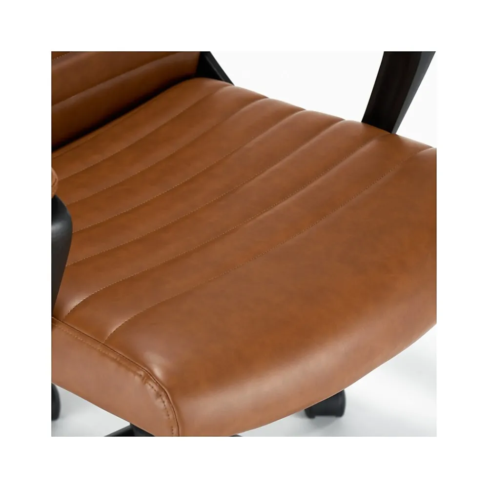 Ergonomic Chairs*Click365 Transform 3.0 Ergonomic Bonded Leather Swivel Desk Chair, (CCHR10008A) Cognac