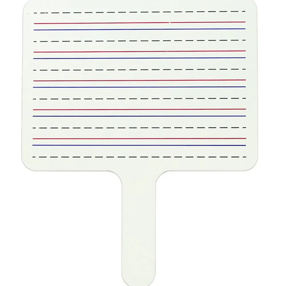 Dry Erase*C-Line Two-Sided Dry Erase Answer Paddle, Lined/Plain, 10" x 8", Pack of 12 (CLI4067012)