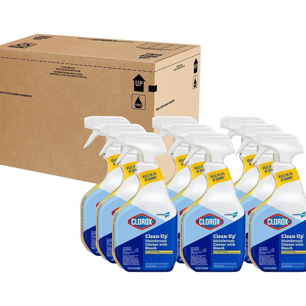 Clorox Clean-Up Disinfectant Cleaner with Bleach Spray, 32 oz., 9/Carton (35417)<CloroxPro Online