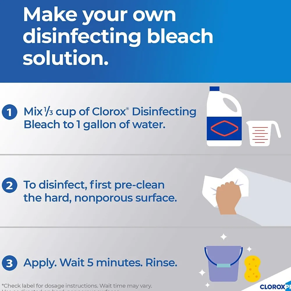 Pro™ Germicidal Bleach, Concentrated, 121 oz. (30966)<Clorox Sale