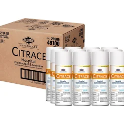 Citrace Hospital Disinfectant & Deodorizer, Aerosol Spray, Citrus, 14 Ounces (49100)<Clorox Healthcare Clearance