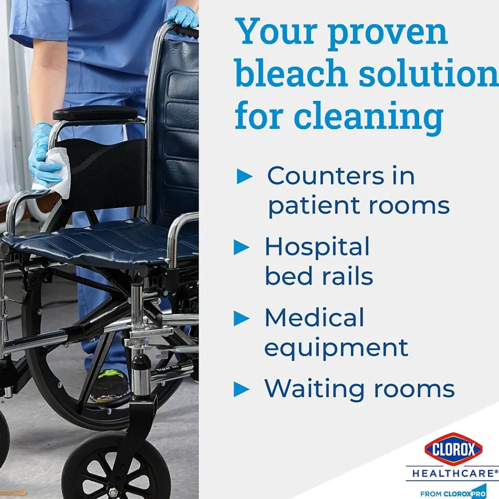 Healthcare Disinfecting Wipes, 110 Wipes/Container, 2/Carton (30358CT)<Clorox Hot