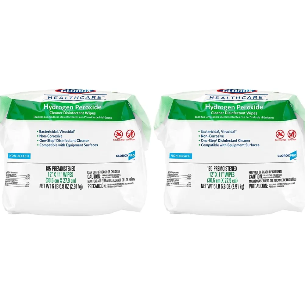Disinfecting Wipes, 185 Wipes, 2/Carton (30827)<Clorox Healthcare Best