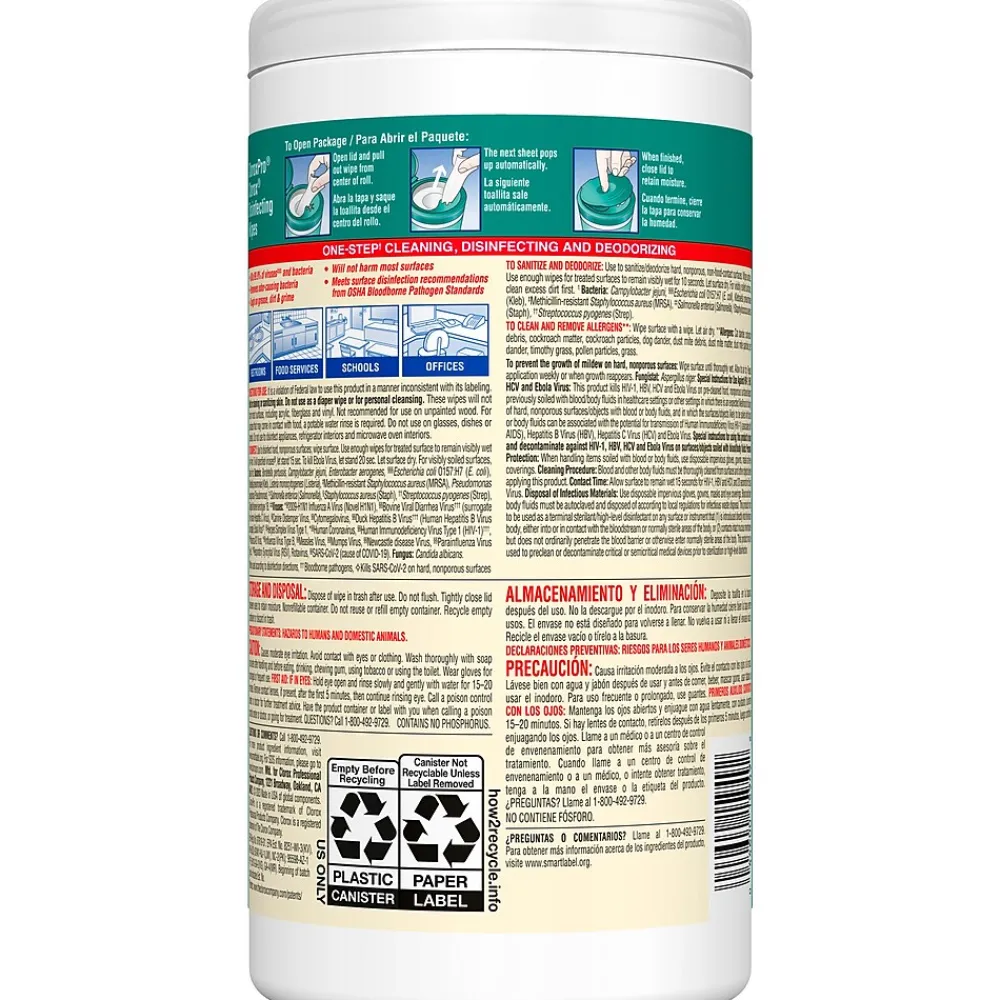 Pro Disinfecting Wipes, Fresh Scent, 75 Count (15949)<Clorox Discount