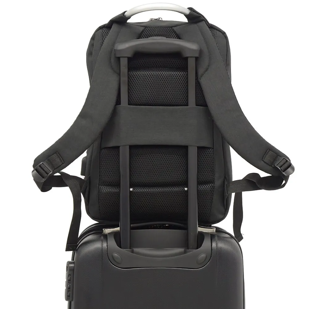 Club Rochelier Laptop Compatible Backpack, Large, Black (CRBP125-08)