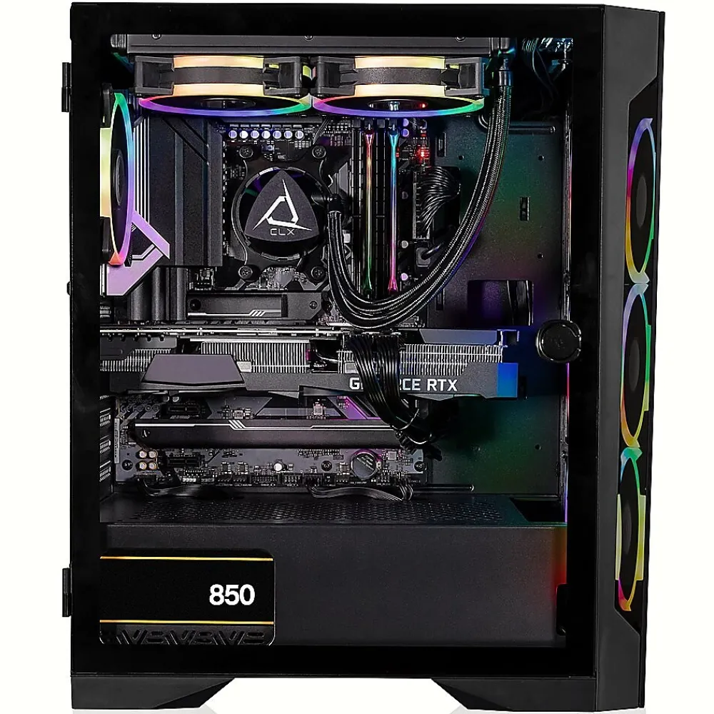 Hot CLX SET TGMSETRTU2B02BM Gaming Desktop Computer, AMD Ryzen 9 7900X, 32GB Memory, 1TB SSD, 4TB HDD