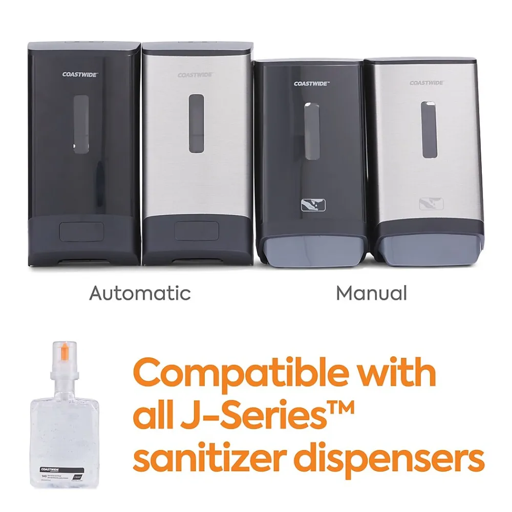 70% Alcohol Gel Hand Sanitizer Refill for J-Series, 1200 mL, 2/Carton (CWJSR-HSG)<Coastwide Professional Best