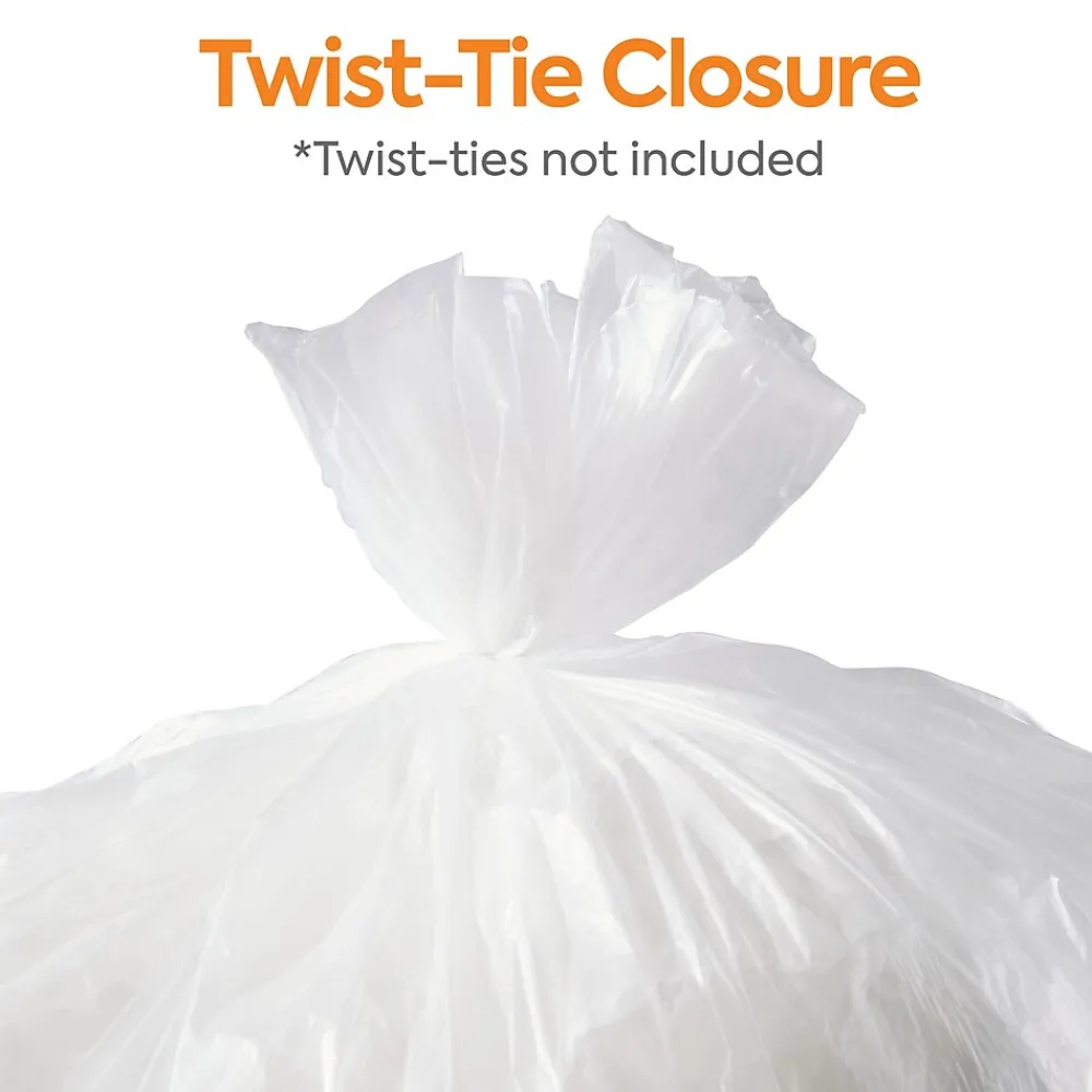 ™ 30 Gallon Trash Bag, 30" x 37", High Density, 8 mic, Natural, 500 Bags/Box (CW57407)<Coastwide Professional Discount