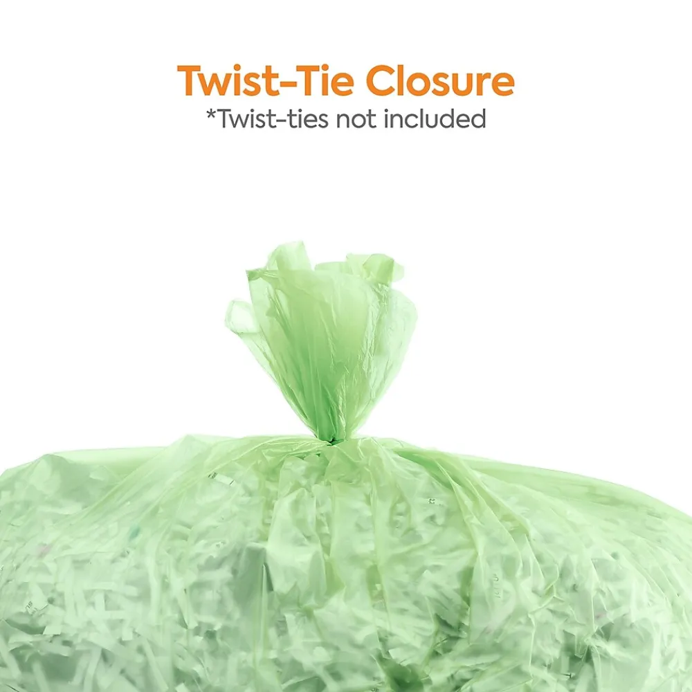 ™ 40-45 Gallon Trash Bag with 30% PCR, 40" x 46", Low Density, 0.8 mil, Green, 150 Bags/Box (CW62417)<Coastwide Professional Online