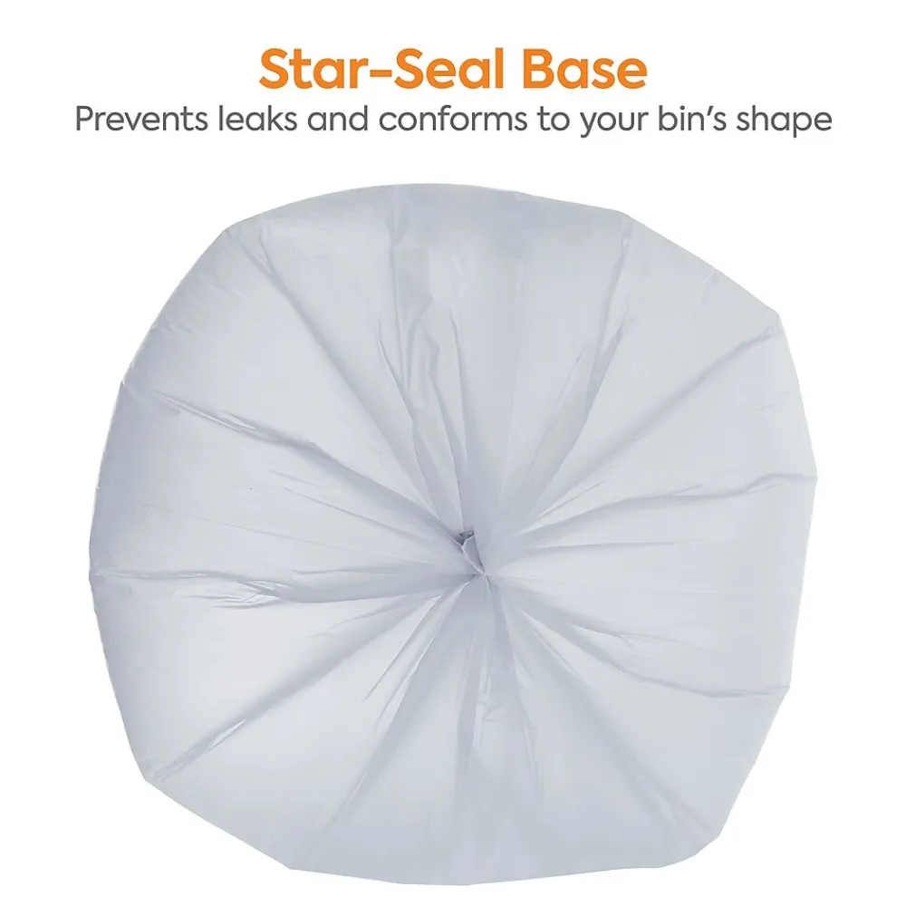 ™ 33 Gallon Trash Bag with 30% PCR, 33" x 39", Low Density, 0.8 mil, Clear, 200 Bags/Box (CW62420)<Coastwide Professional