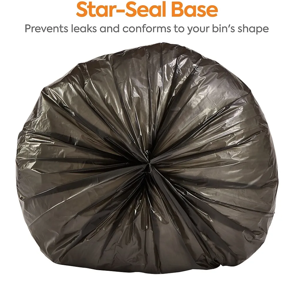 ™ 7-10 Gallon Trash Bag, 24" x 23", Low Density, 0.35 mil, Black, 500 Bags/Box (CW21759)<Coastwide Professional Hot