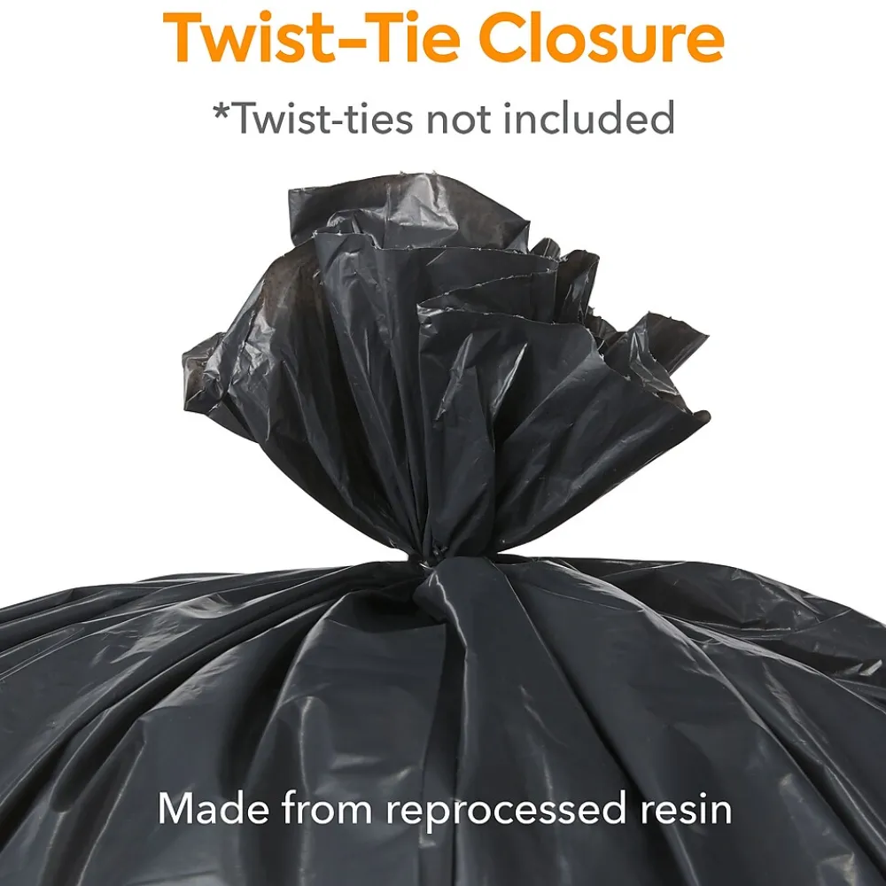™ 30-33 Gallon Trash Bag, 33" x 39", Low Density, 1.5 mil, Black, 100 Bags/Box (CW25530)<Coastwide Professional