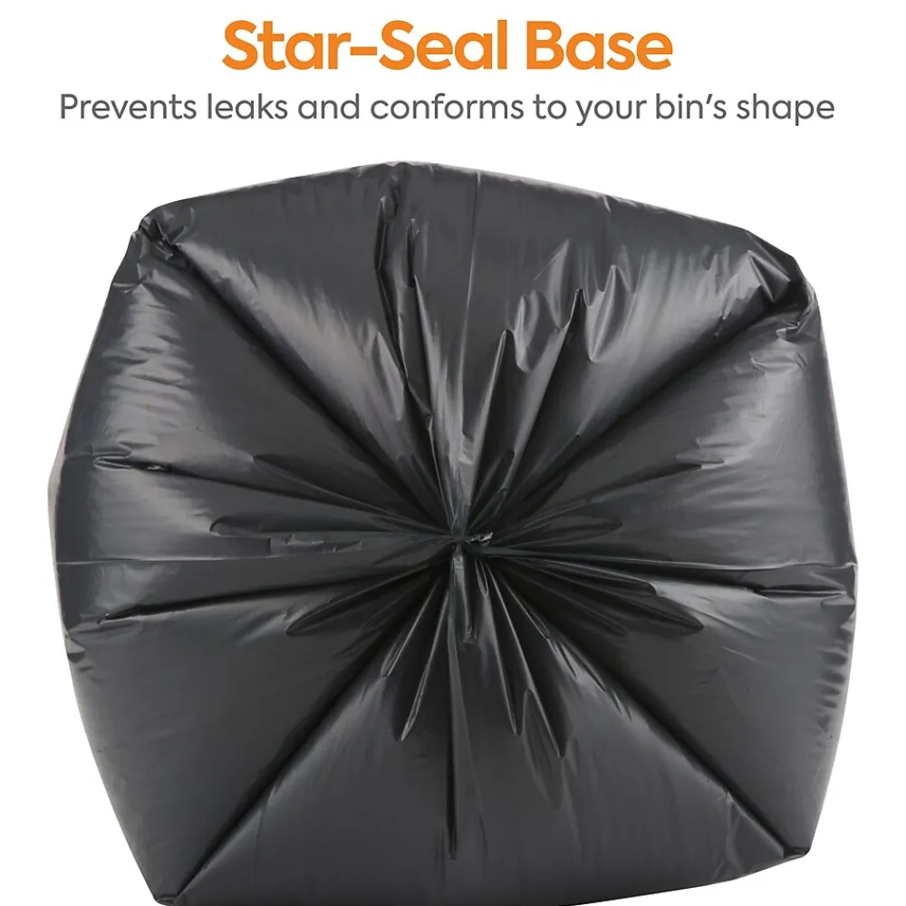 ™ 30-33 Gallon Trash Bag, 33" x 39", Low Density, 1.5 mil, Black, 100 Bags/Box (CW25530)<Coastwide Professional
