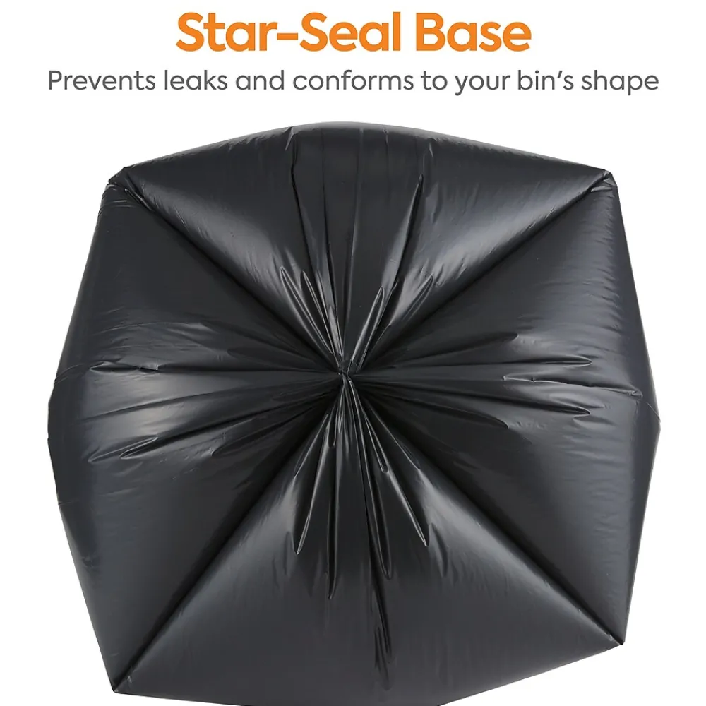 ™ 50-56 Gallon Trash Bag, 43" x 46", Low Density, 1.5 mil, Black, 100 Bags/Box (CW22341)<Coastwide Professional New