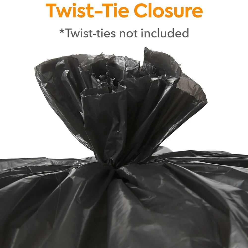™ 30-33 Gallon Trash Bag, 33" x 39", Low Density, 0.6 mil, Black, 250 Bags/Box (CW17966)<Coastwide Professional Best
