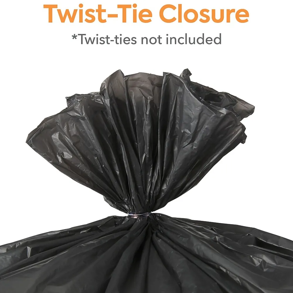 ™ 55-60 Gallon Trash Bag, 38" x 60", High Density, 22 mic, Black, 150 Bags/Box (CW17712)<Coastwide Professional Clearance
