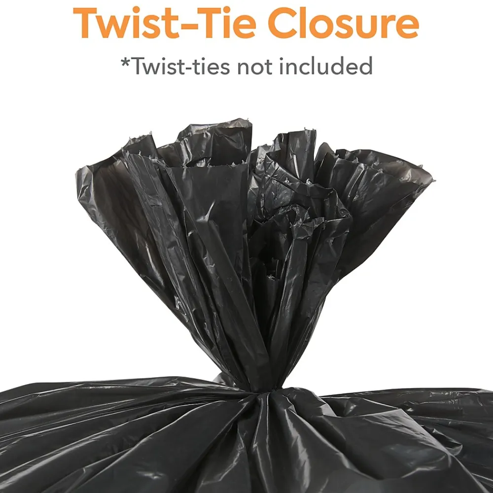 ™ 55-60 Gallon Trash Bag, 38" x 58", Low Density, 0.95 mil, Black, 100 Bags/Box (CW18188)<Coastwide Professional Clearance