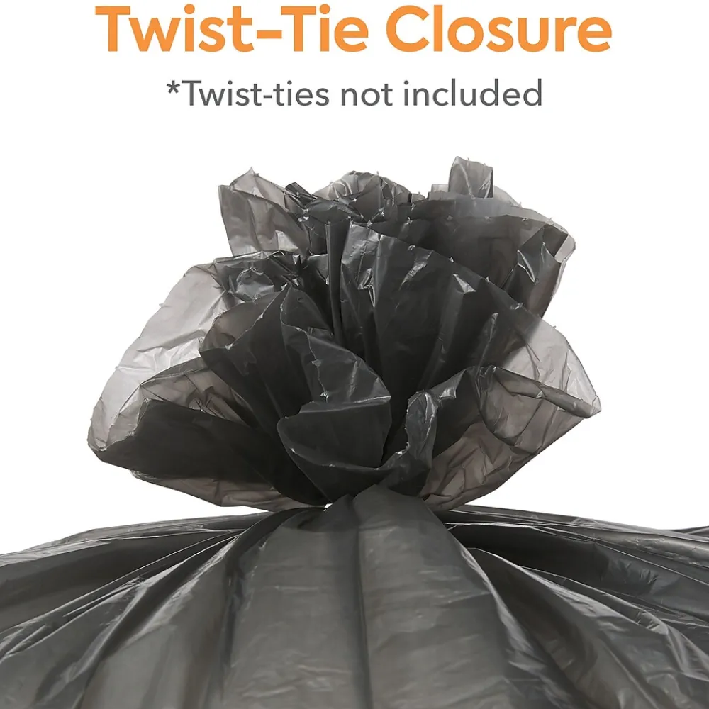 ™ 20-30 Gallon Trash Bag, 30" x 36", Low Density, 0.45 mil, Black, 250 Bags/Box (CW18182)<Coastwide Professional Best