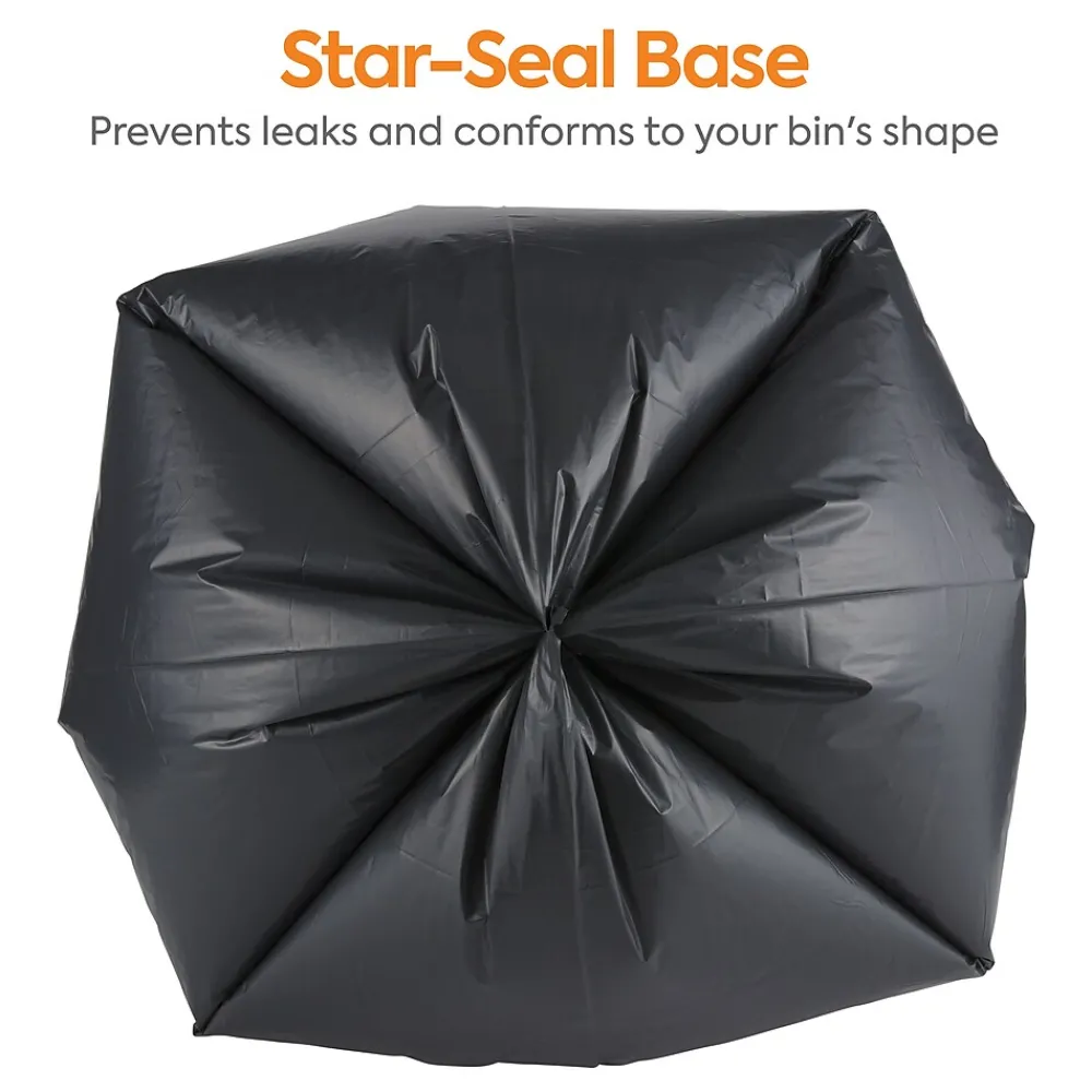 ™ 50-56 Gallon Trash Bag, 43" x 47", Low Density, 1.8 mil, Black, 100 Bags/Box (CW18209)<Coastwide Professional Best