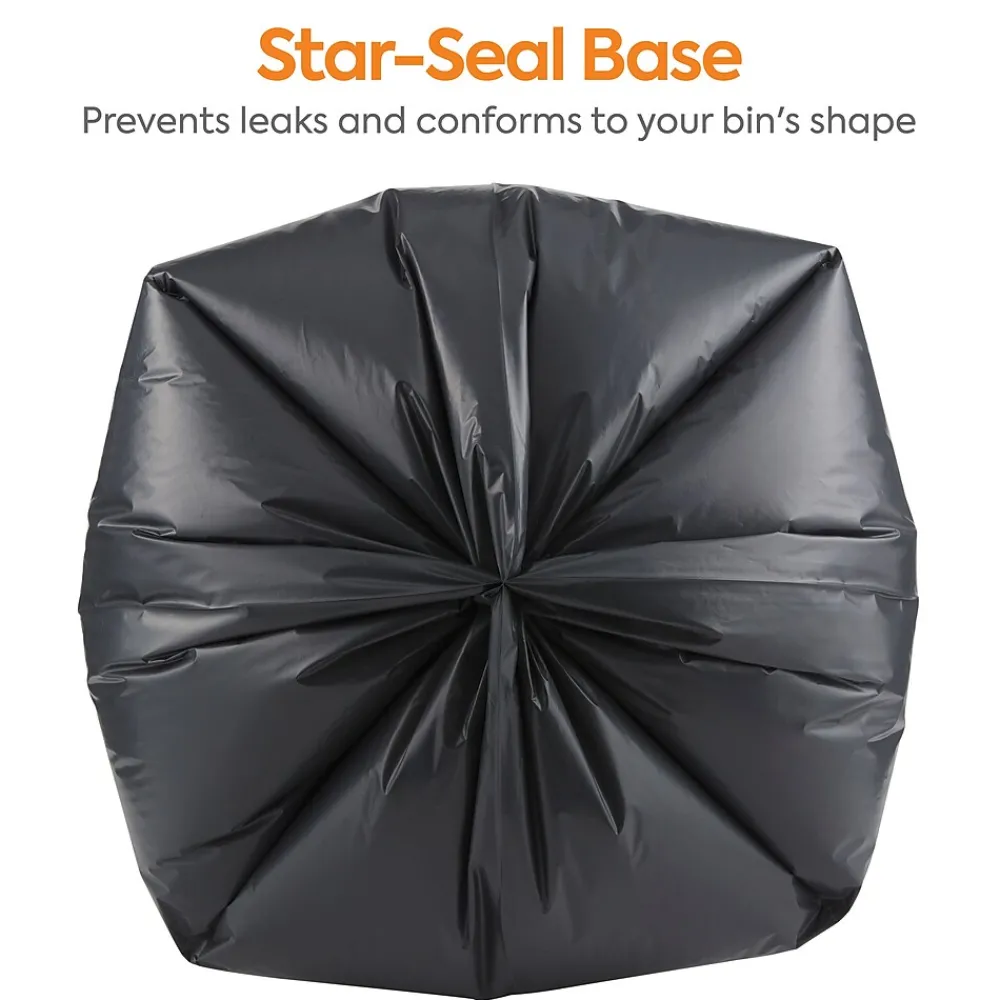 ™ 55-60 Gallon Trash Bag, 38" x 58", Low Density, 1.8 mil, Black, 100 Bags/Box (CW18207)<Coastwide Professional Outlet