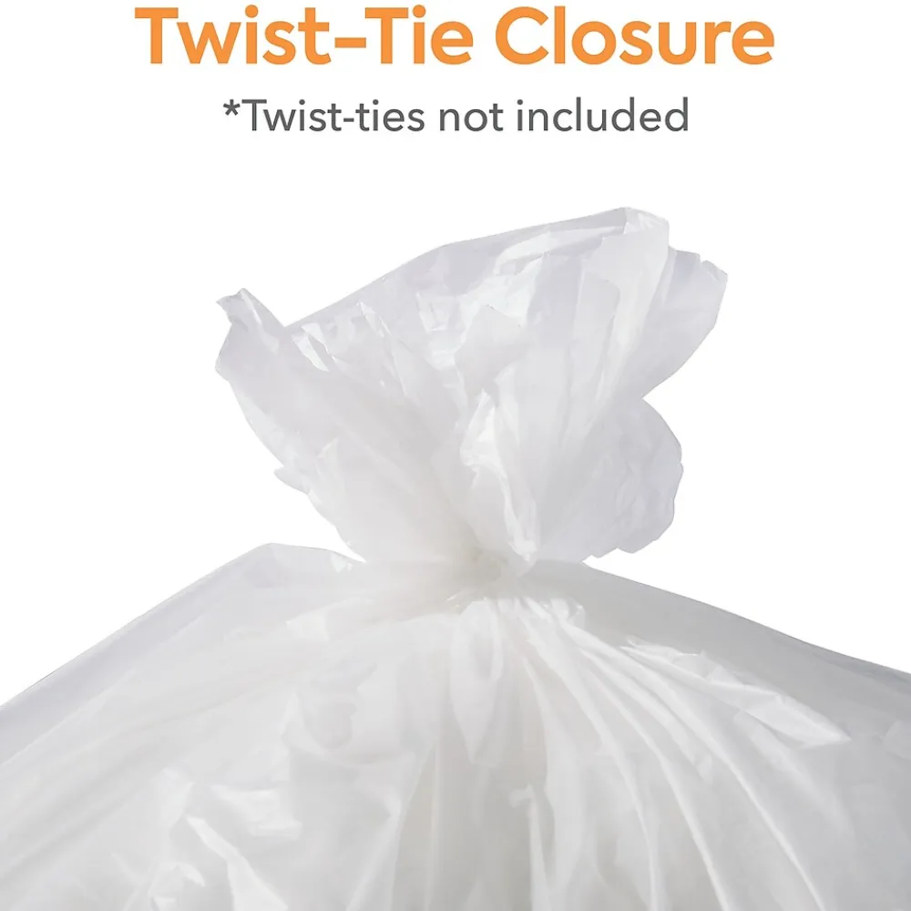 ™ 55-60 Gallon Trash Bag, 38" x 60", High Density, 22 mic, Natural, 150 Bags/Box (CW19249)<Coastwide Professional Clearance
