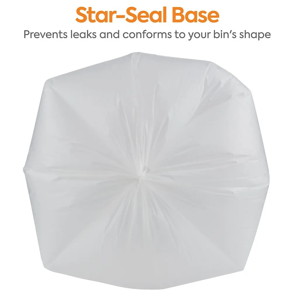 ™ 55-60 Gallon Trash Bag, 38" x 60", High Density, 22 mic, Natural, 150 Bags/Box (CW19249)<Coastwide Professional Clearance