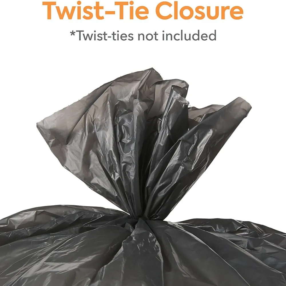 ™ 40-45 Gallon Trash Bag, 40" x 48", Low Density, 1.5 mil, Black, 50 Bags/Box (CW19242)<Coastwide Professional Outlet