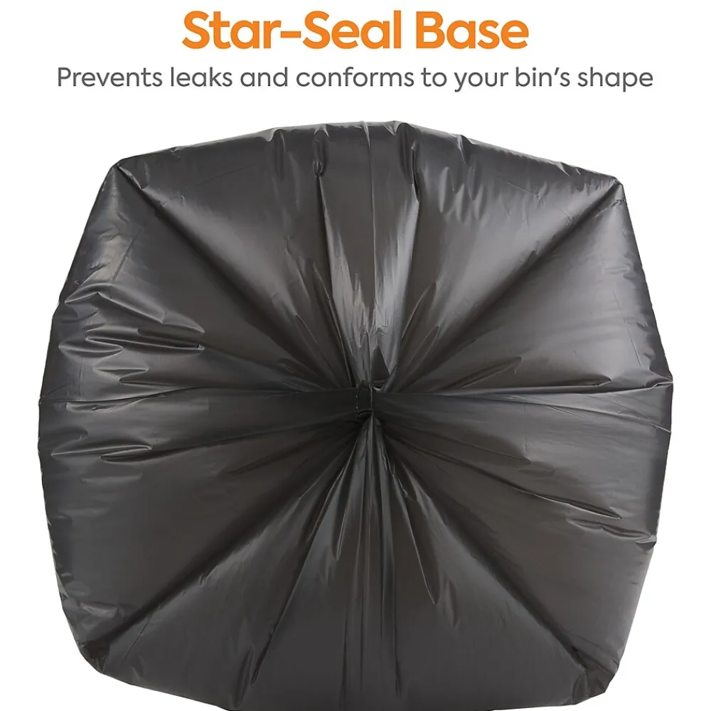 ™ 40-45 Gallon Trash Bag, 40" x 48", Low Density, 1.5 mil, Black, 50 Bags/Box (CW19242)<Coastwide Professional Outlet