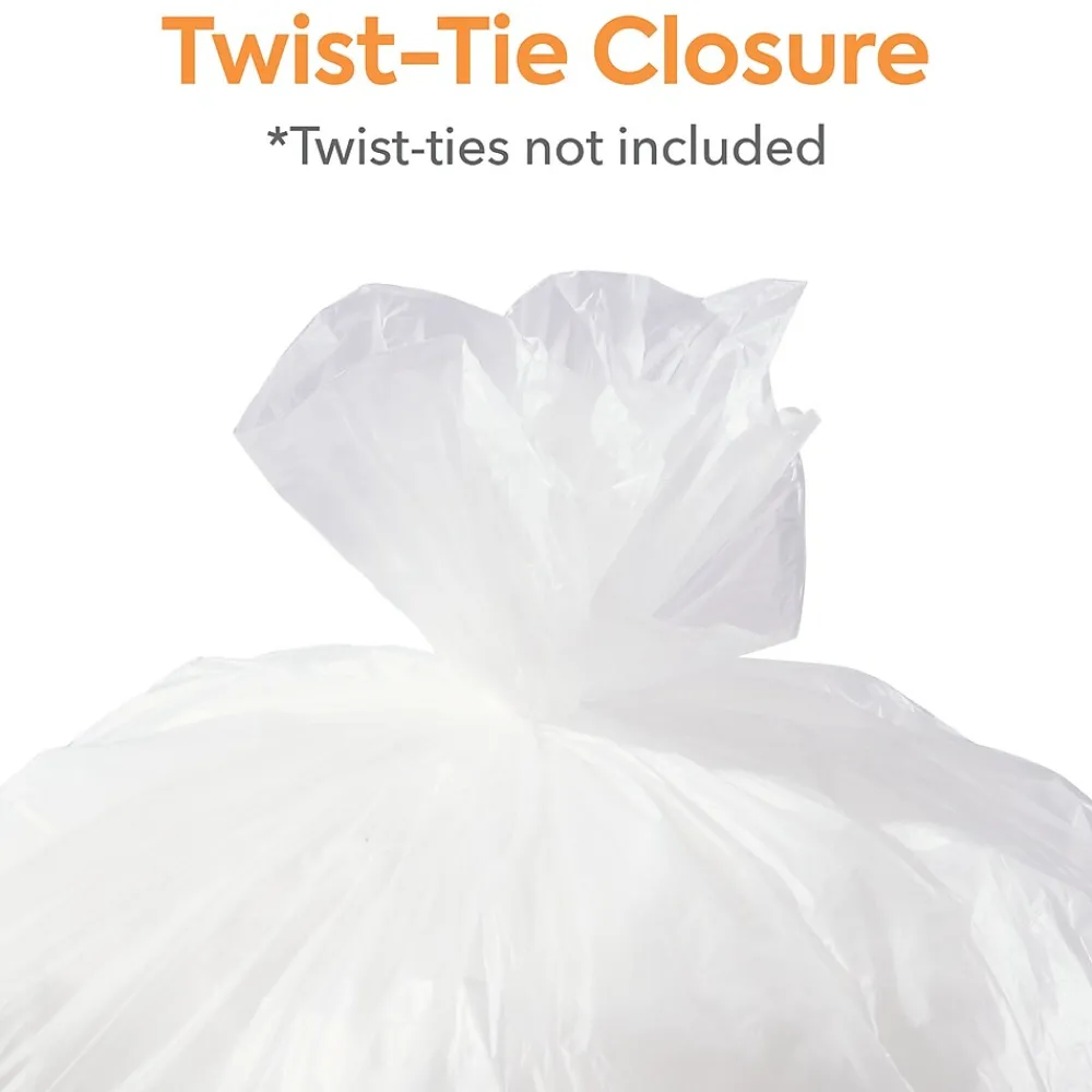 ™ 12-16 Gallon Trash Bag, 24" x 33", High Density, 13 mic, Natural, 500 Bags/Box (CW57406)<Coastwide Professional Sale