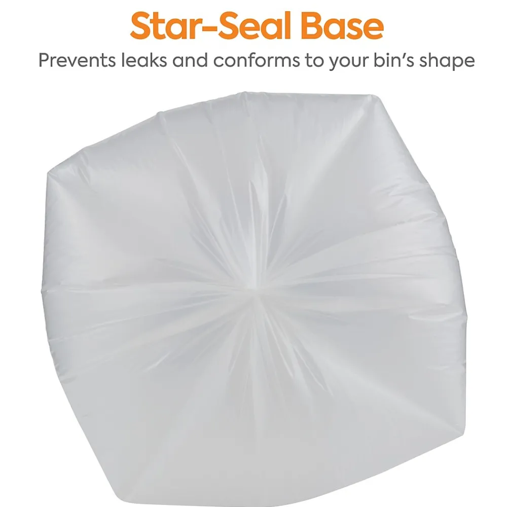 ™ AccuFit 32 Gallon Trash Bag, 33" x 44", Low Density, 1.1 mil, Clear, 200 Bags/Box (CW22750)<Coastwide Professional Online