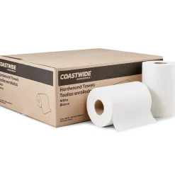 Coastwide Professional â„¢ Hardwound Paper Towels, 1-Ply, 350 ft./Roll, 12 Rolls/Carton (CW21813)