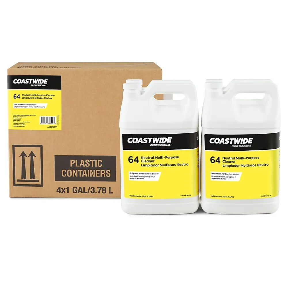 Multi-Purpose Neutral Cleaner 64, 3.78L, 4/Carton (CW640001-A)<Coastwide Professional Hot