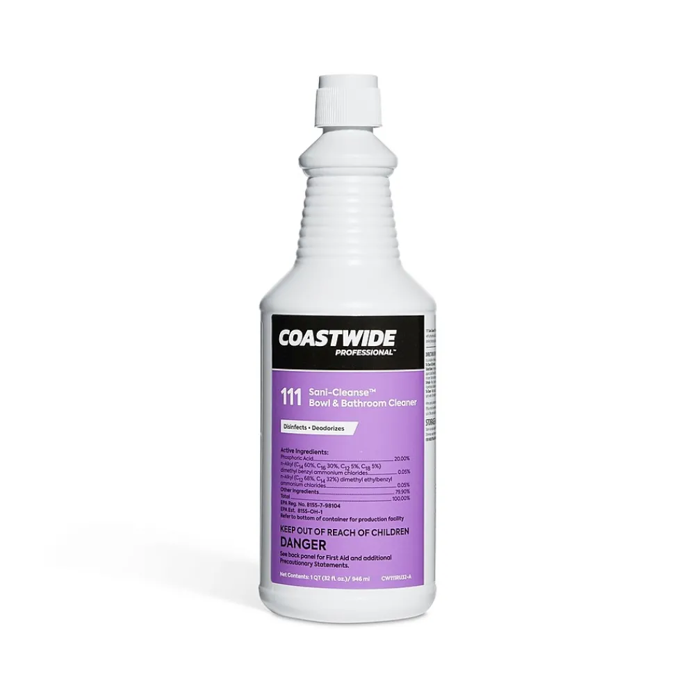 Sani Cleanse Restroom Disinfectant Bowl Cleaner, Cherry Almond Scent, 32 Oz. (CW111RU32-A<Coastwide Professional Hot